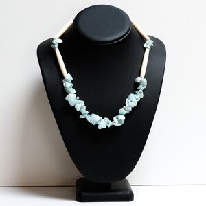 Handmade Beaded necklace with twist clasp - 20" long